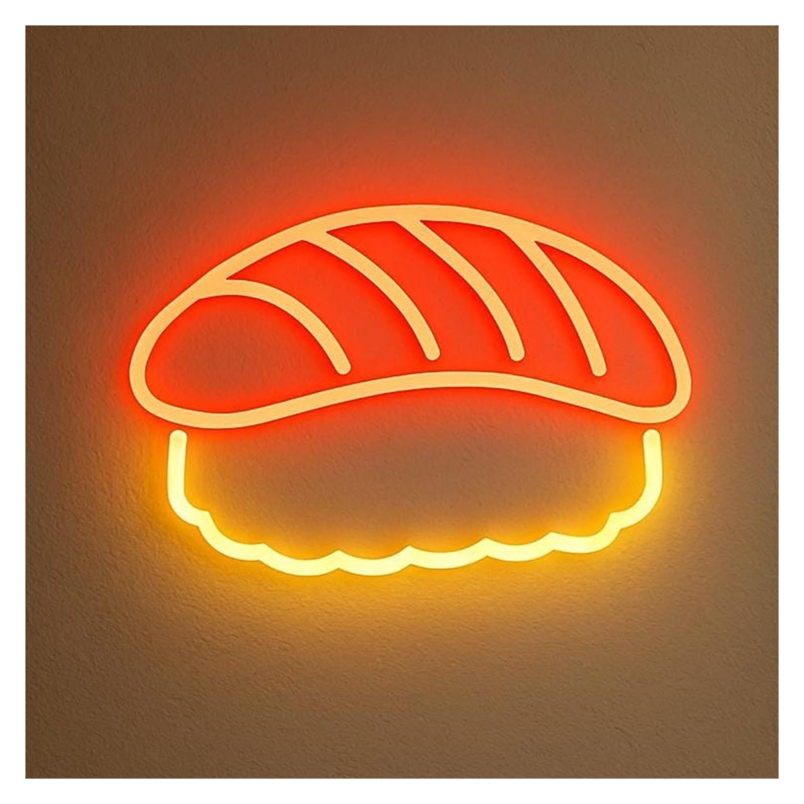 RONGCH Hanging Art Signs Nigiri Neon Sign Sushi LED Light Dimmable USB Powered for Japanese Street-Food Restaurant Dim Sum Shop Decor 40cm