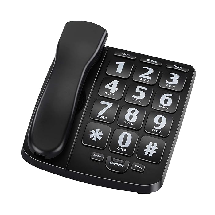 Buy Riiai BigTel Amplified Big Button Landline Phones, Big Button ...