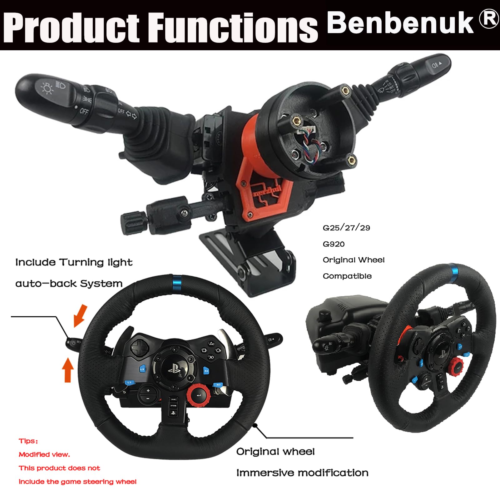 Simulator Lenkrad Blinker Wischer Schalter für Logitech G27/G29/G920/G923 Thrustmaster T300RS TGT TS-XW PC