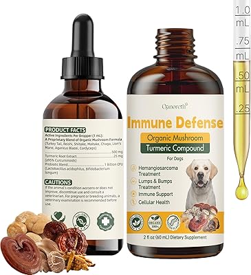 Dog Cancer Supplements - Pet Critical Guard - Natural Dog Lumps & Bumps Treatment- Cellular, Immune Health Support - Organic 8 Mushroom Supplement Blend, Antioxidants with Turkey Tail Mushroom
