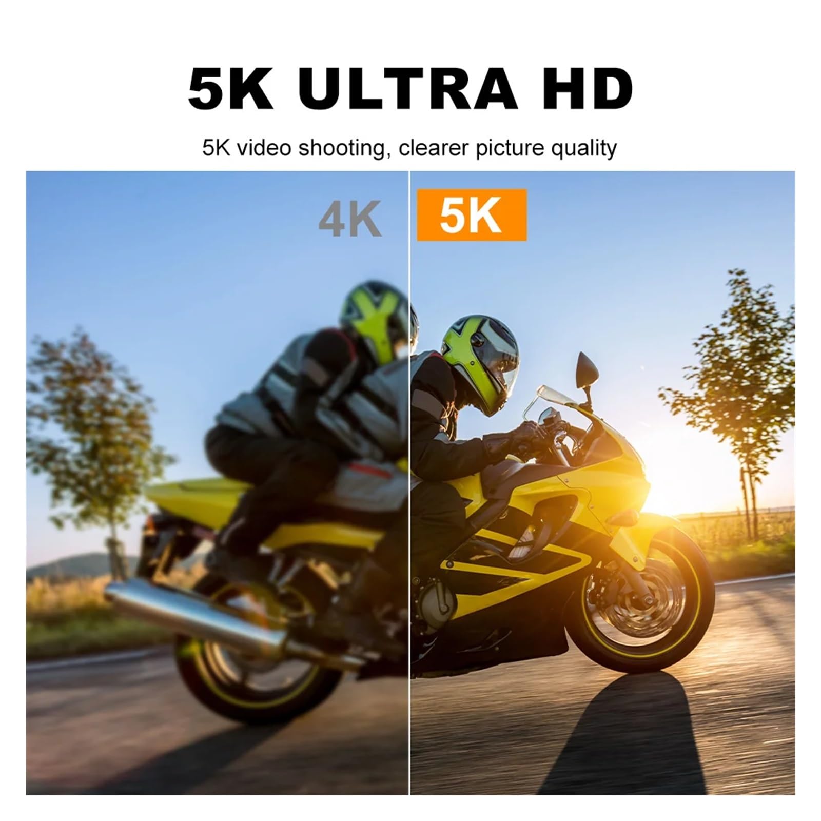 Action Camera 5K 4K 60FPS EIS WiFi Doppio Schermo 170D Touch Screen Da 2,0 Pollici 30M Fotocamera Sportiva Impermeabile Con Telecomando(64GB Card)