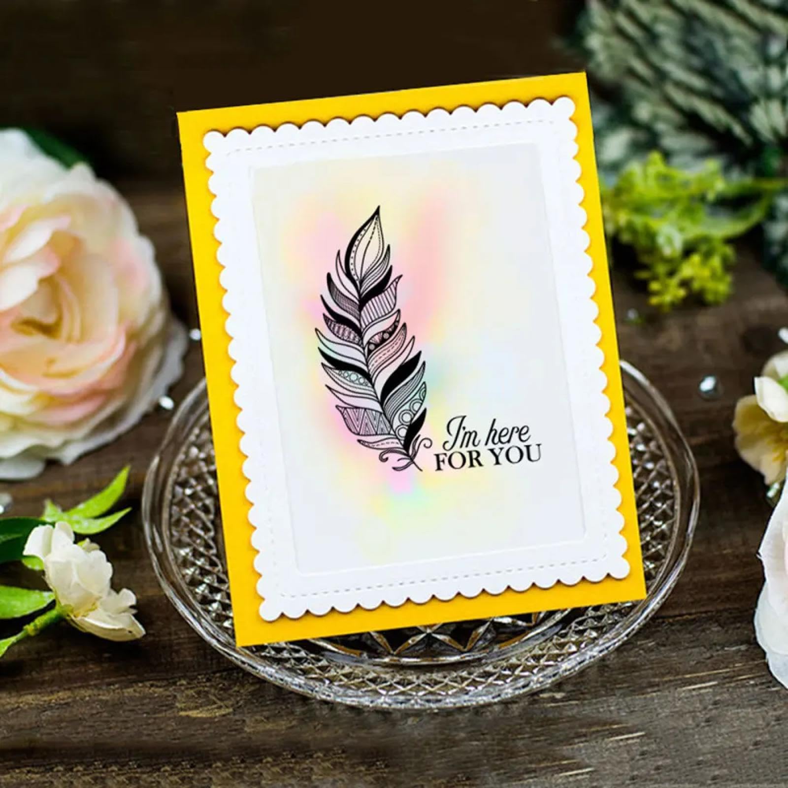 Sellos transparentes para hacer tarjetas, 15 x 21 cm, juego de sellos de goma transparente para hacer tarjetas, decoración de manualidades