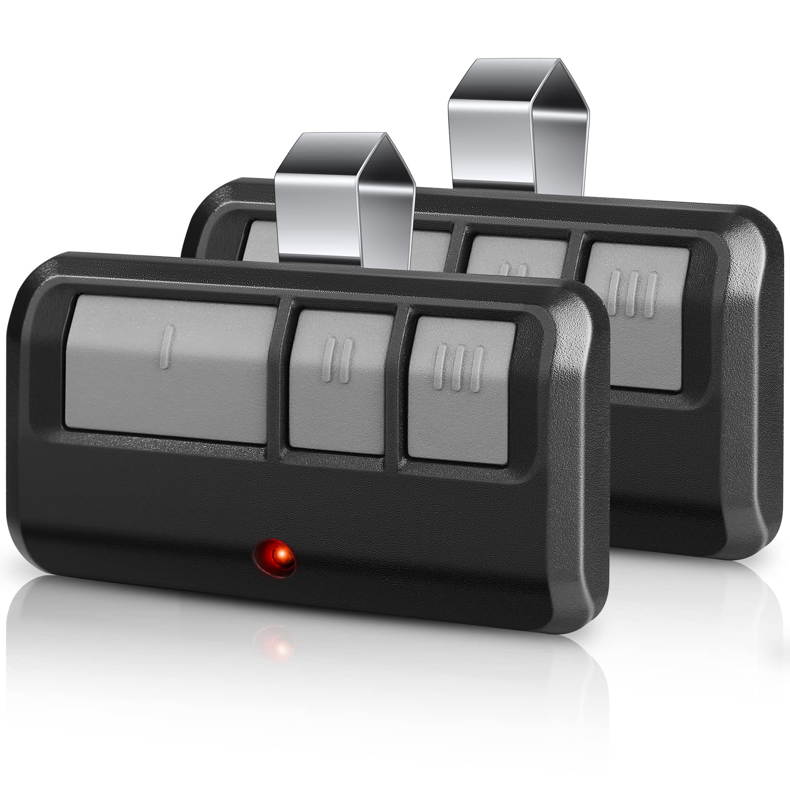 893max Universal Garage Door Opener Remote 2 Pack,Replacement for LiftMaster, Garage Door Openers 893MAX 895MAX Universal Remote for Liftmaster/Chamberlain/Sears Craftsman/Genie/Linear,Black