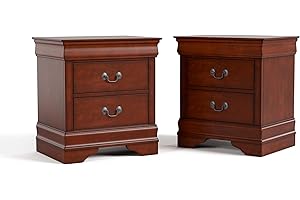 Arabella Nightstand Set: Solid Wood Elegance for Refined Nights
