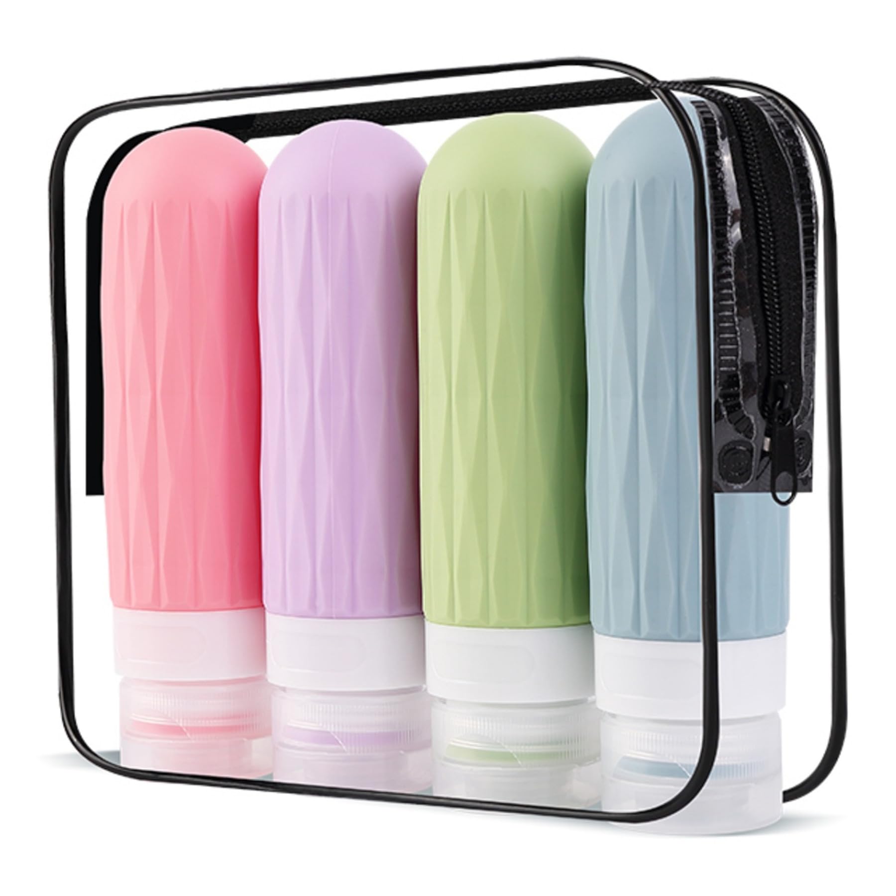 Flacons de voyage rechargeables en silicone pour cosmétiques et bagages de cabine