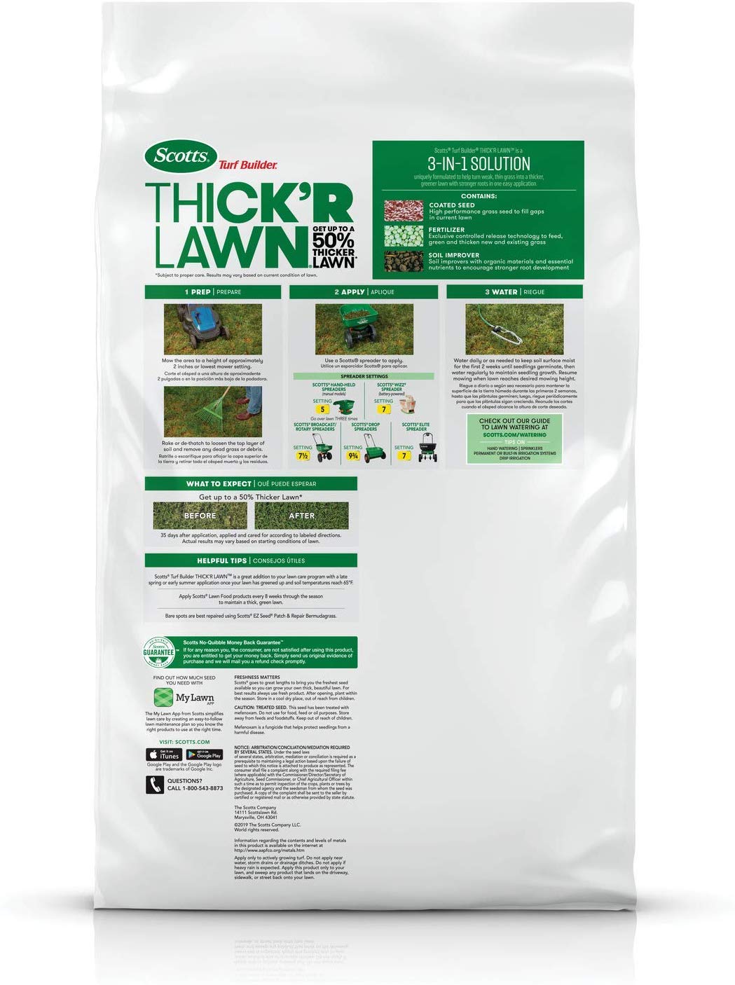 Scotts Turf Builder Thick'R Lawn Bermudagrass Covers 1,200 sq. ft