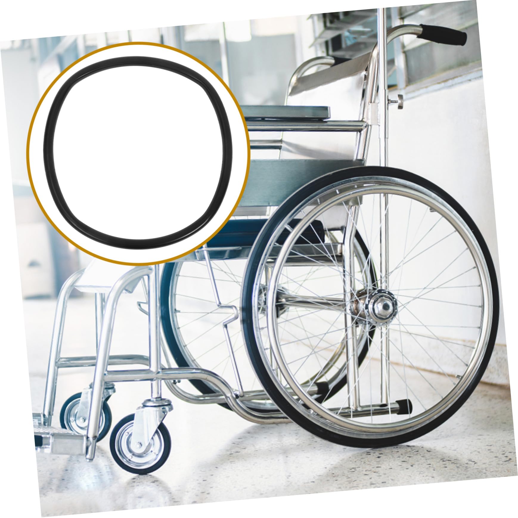 EXCEART Cubiertas de Silicona Antideslizantes para Aros de de Negro Protectores Resistentes para Empuje Manual y Viajes Material Seguro y Flexible de Alimenticio