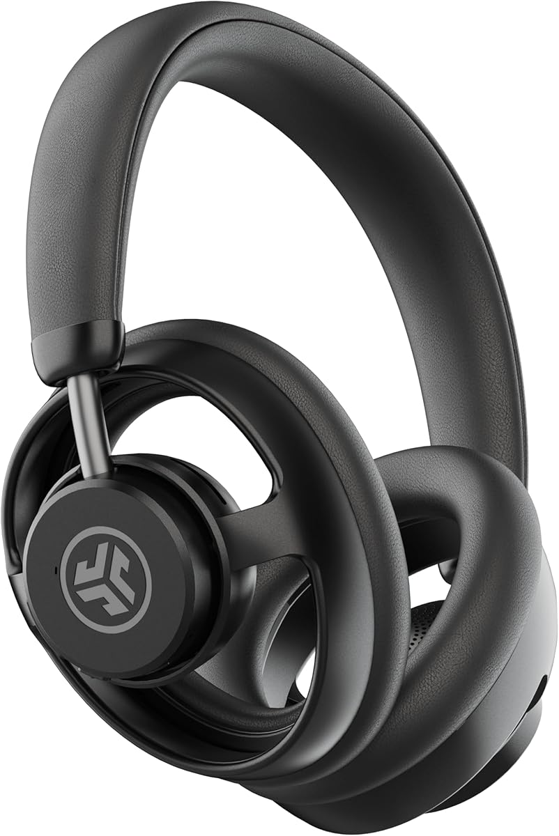 JLab JBuds Open Wireless Headphones – Open-Ear, Comfortable All-Day Fit, 24+ Hour Playtime, Immersive Sound, Bluetooth Headphones with App Control, Black