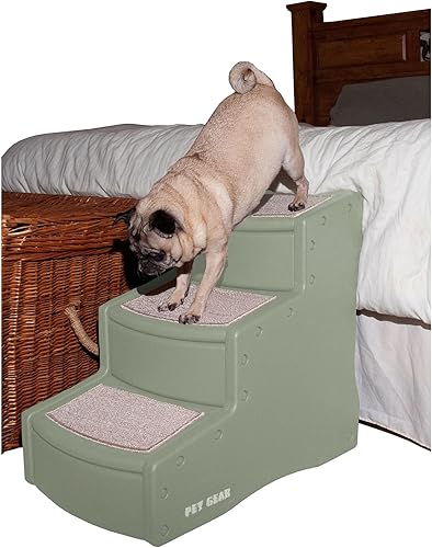 Miniatura 3 de Pet Gear Escalera para Perros de 3 Peldaños Perros y Gatos Chocolate