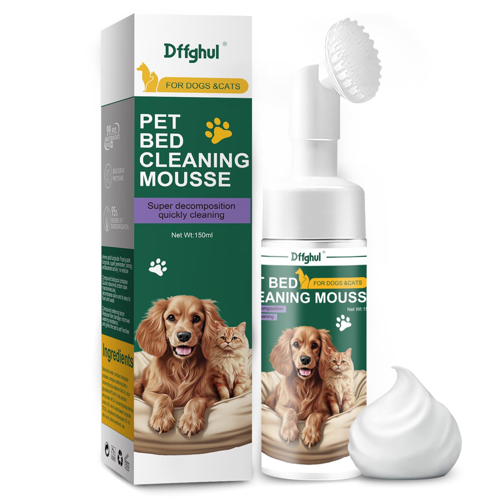 Highly Effective Kennel Cleaning Supplly,Suitable for Both Dog and Cat Kennels,no Residue After Washing and Give Your Friend's Kennel a New Look