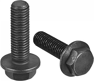 uxcell M12x40mm Hex Flange Bolts, 6pcs 10.9 Grade Carbon Steel Hexagon Head Screws