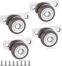 Pack of 4 Side Castors, Furniture Castors, 32 mm, Small Fixed Castors, Box Castors for Side Mounting, Dark Grey Castors, Small Fixed Castors for Bed Boxes, Floor Drawers, Small Appliances, Furniture, DIY Projects