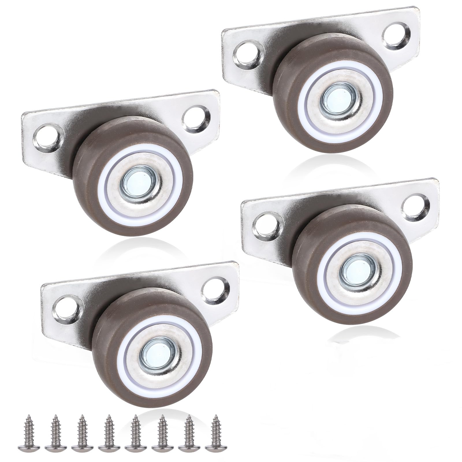 4 rolki boczne, kółka meblowe 32 mm, małe kółka do montażu bocznego, ciemnoszare, małe kółka do skrzynek na pościel, szuflad podłogowych, małych urządzeń, mebli, projektów DIY