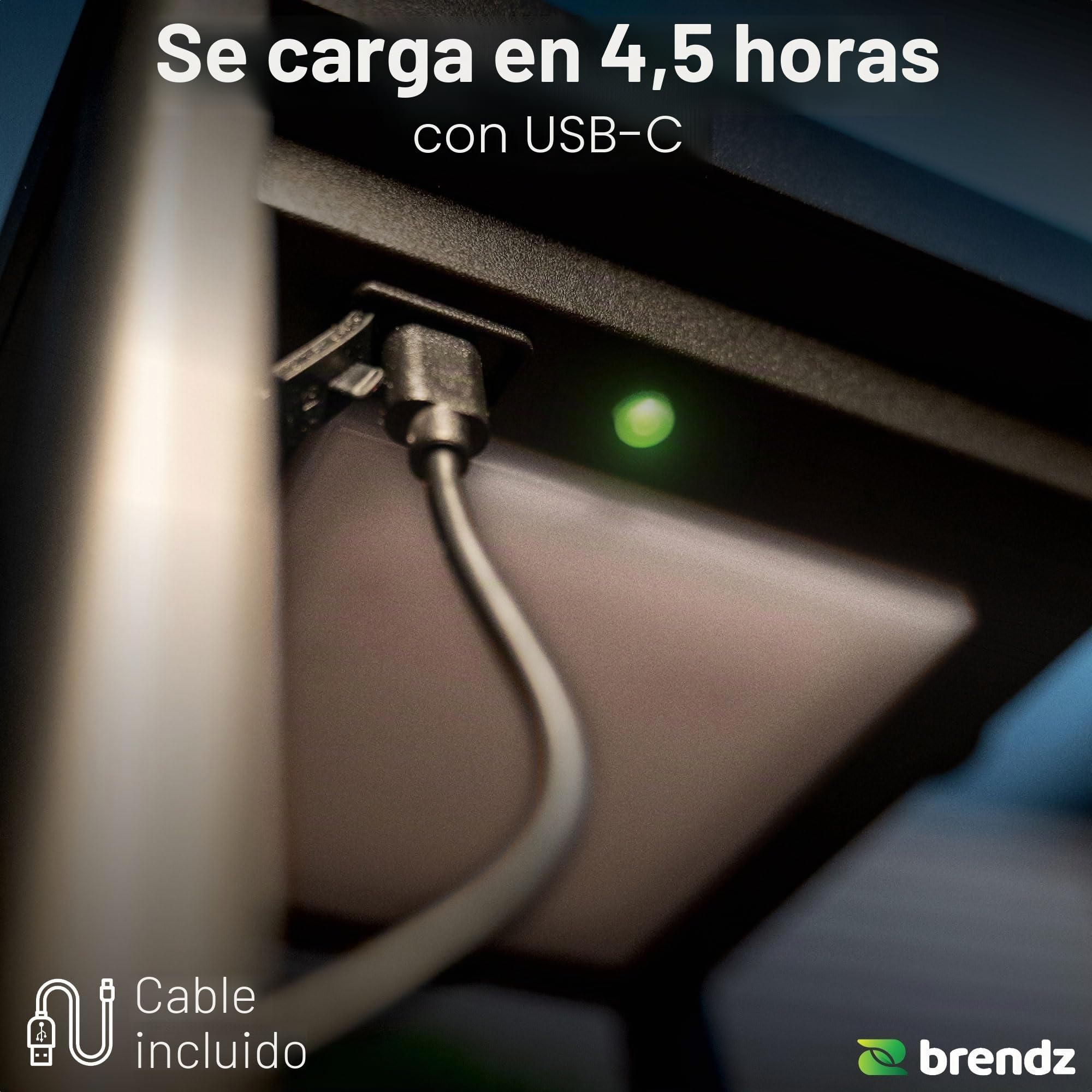 Brendz Lámpara de mesa solar, IP54 impermeable, linterna LED solar con 3 modos de luz, batería recargable por USB-C, decoración de jardín, lámpara de mesa para exteriores, tulsa