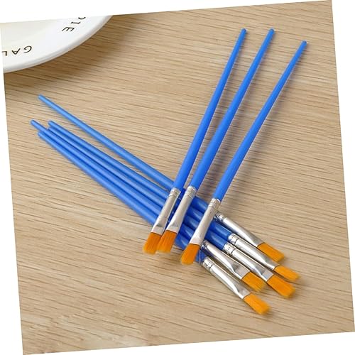 Miniatura 2 de Ciieeo Juego de 50 pinceles de acuarela para niños y niñas, herramientas de pintura de arte de pelo de nailon, juego de pinceles planos pequeños