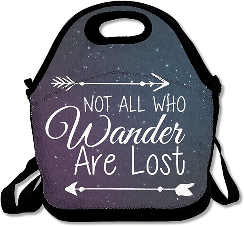 Starowas Not All Who Wander Are Lost Arrow Lunch Bag Lunch Tote