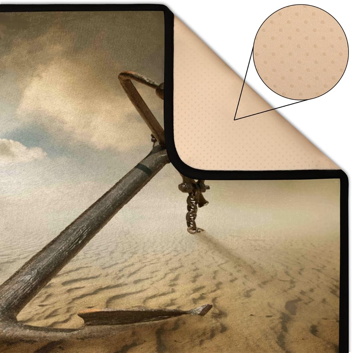 5 x 7 Anchor in The Desert Super Soft Area Rug for Kids Baby Nursery, Nursery Children Kids Girls Room Home Decorative, Non-Slip Non-Shedding Print Floor Carpet