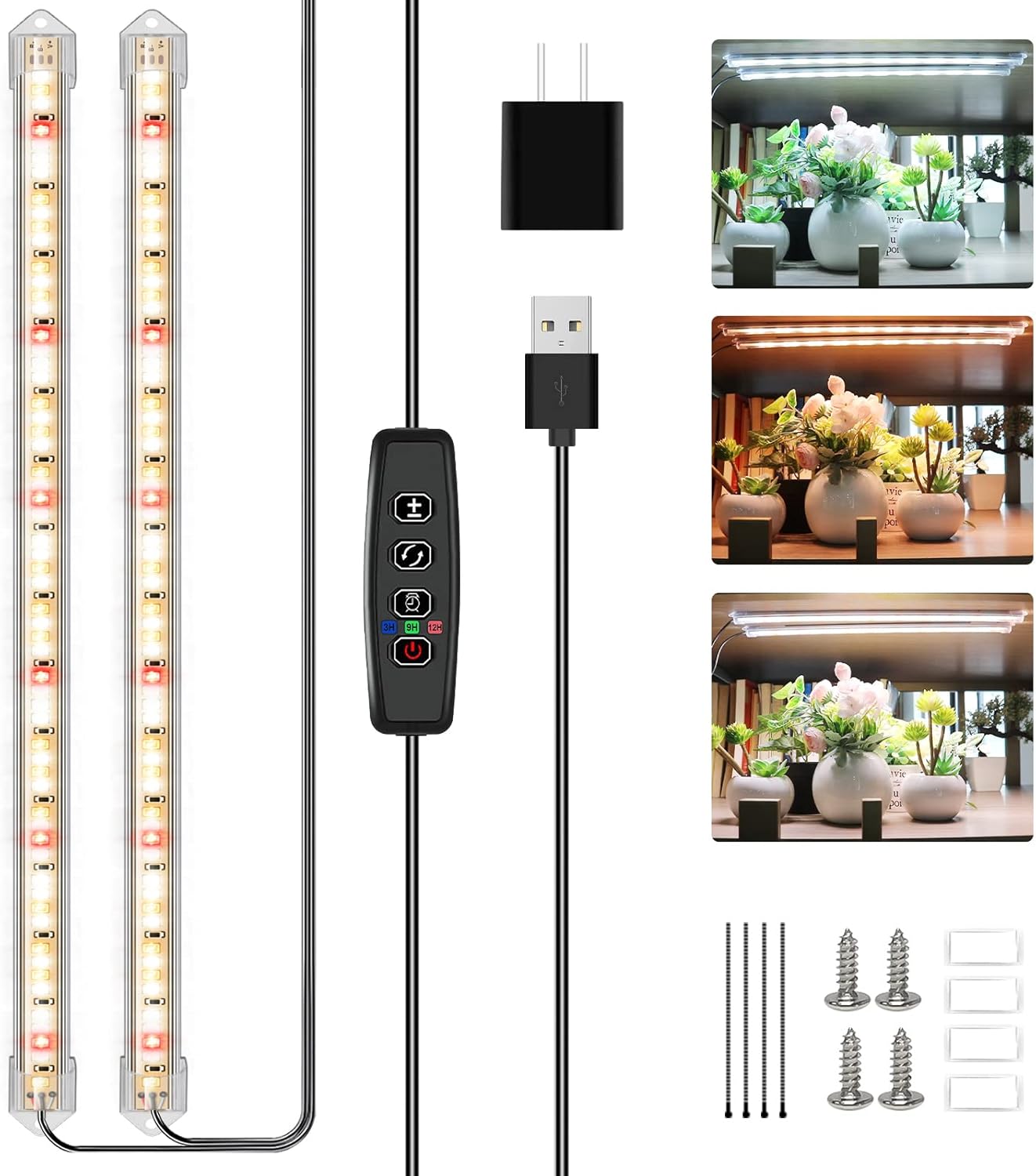 Kullsinss Grow Lights for Indoor Plants, 16.4" LED Plant Grow Light Strips Full