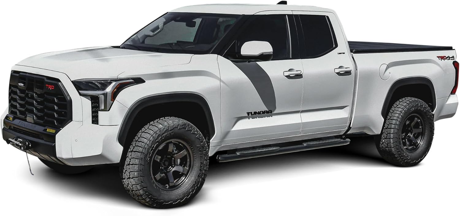 Westin 21-24225 Pro Traxx 4 Oval Nerf Step Bars fits 2022-2023 Tundra Double Cab Black 1 Pair