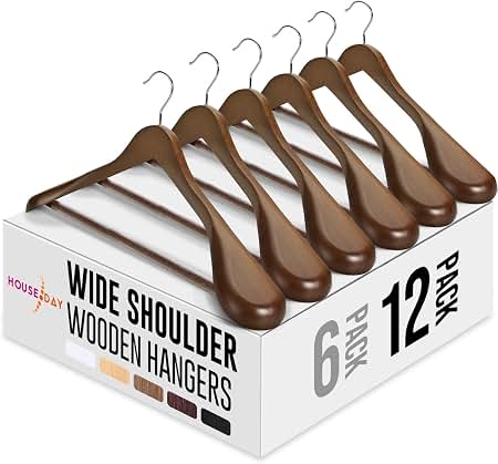 Amazon.com: Amber Home 20 Pack Retro Wooden Coat Hangers, Wood