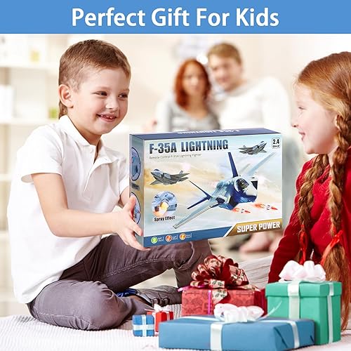 Miniatura 5 de ele ELEOPTION RC Fighter Jet Toy Vehículo avión de control remoto con luces intermitentes y sonido helicóptero avión juguetes para niños de 3, 4, 5,