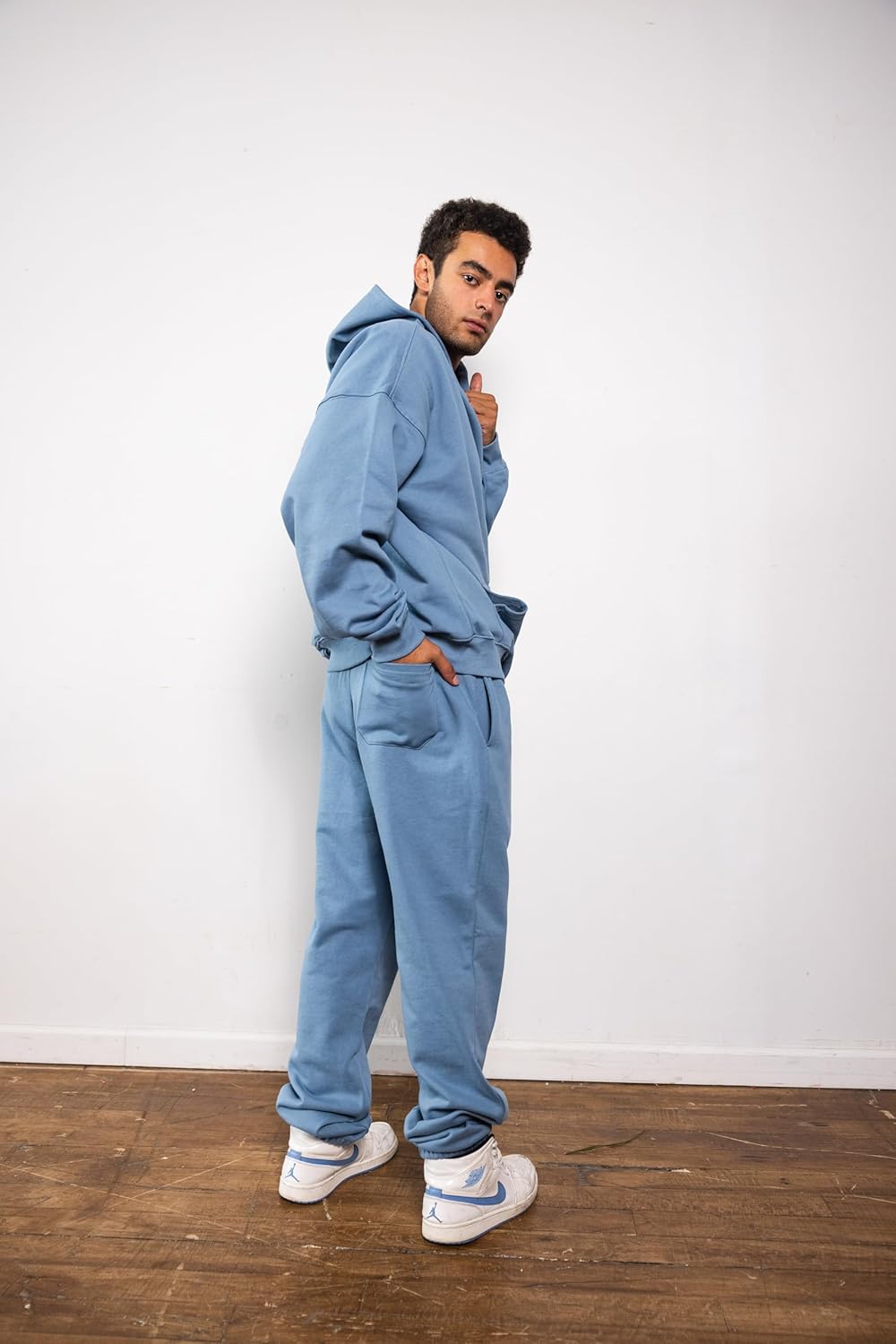 RIFLESSI Men's Women's Premium Heavyweight 100% French Terry Cotton 2 Piece Hoodie Pullover Jogger Sweatsuit Tracksuit Set