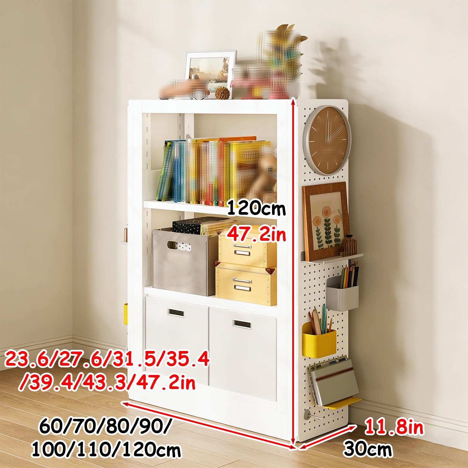 Scaffale da Cucina Salvaspazio Scaffalatura Materiale in Acciaio Laminato a Freddo Pannelli Laterali Forati Adatto a Cucine, Camere da Letto Scaffalatura Metallo(70 * 30 * 120cm)