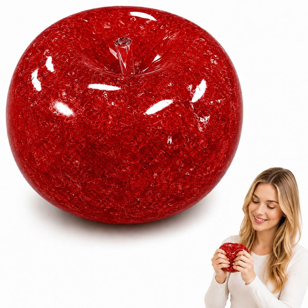 Slushy Squishy, Slushy Apple Squishy, Slow Rising Fruit Squeeze Fidget Squishies for Adults Gifts (Red)