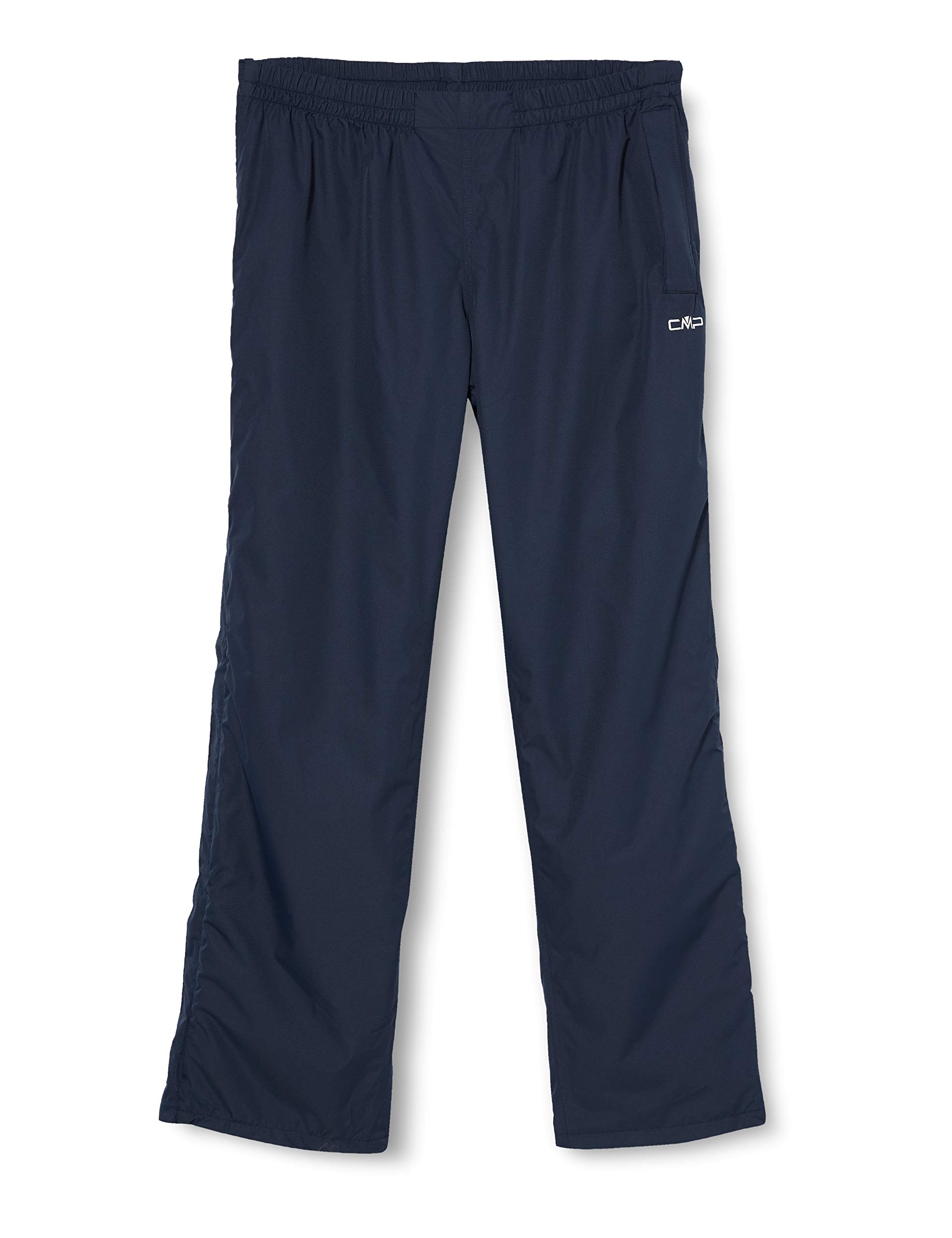 CMP - Man Pant Rain With Lining And Full Lenght Side Zips, Black Blue, XS