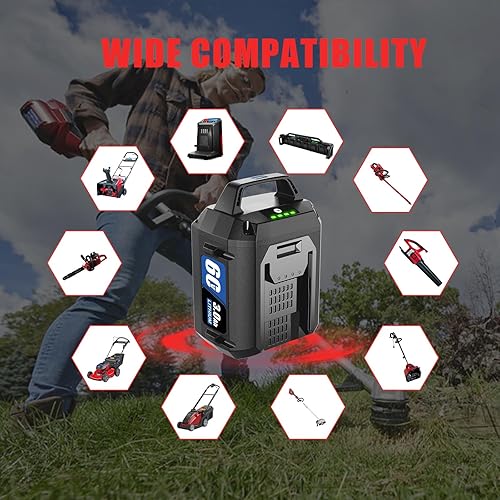 Miniatura 5 de DSANKE - Batería de repuesto de iones de litio de 60 V 3.0 Ah para batería Toro de 60 V, compatible con 88620 88675 L108 L324 L135 sistema de