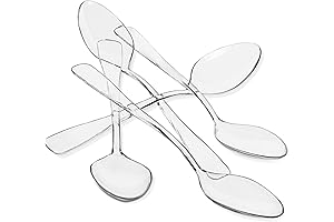 LORESO 100CT Mini Plastic Clear Spoons