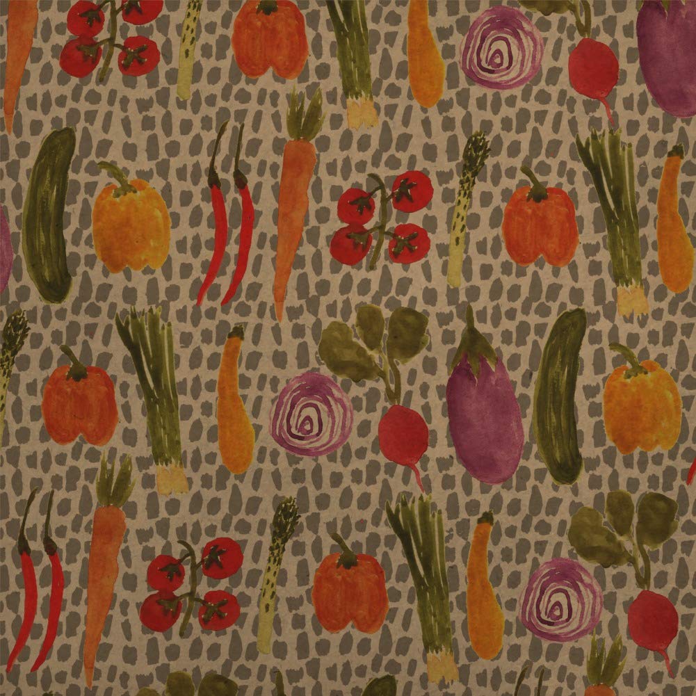 GRAPHICS & MORE Veggin Veggies Vegetables Pattern Premium Kraft Roll Gift Wrap Wrapping Paper