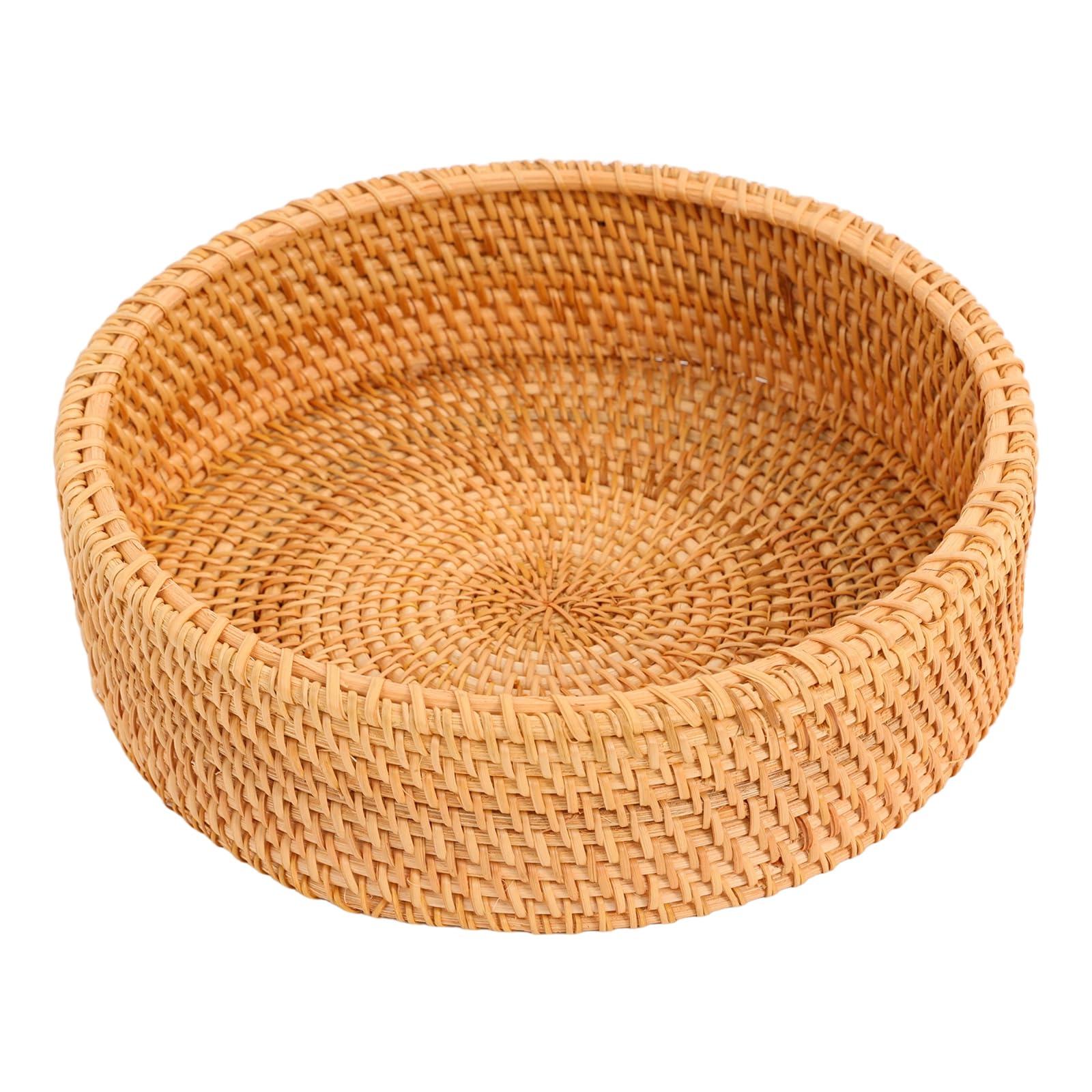 Tortilla Wärmer, Tortilla-Korb, Gewebtes Aufbewahrungsbox mit Deckel, Rattan-Tortilla-Halter für Pfannkuchen, Taco-Brot, Schreibtisch-Organizer (26 x 9 cm)
