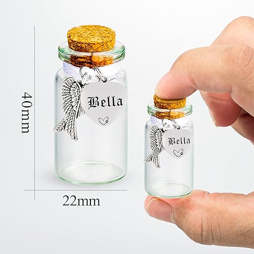 Miniatura 8 de Urnas conmemorativas para mascotas, pequeños frascos de vidrio para cenizas o cabello, recuerdo de gato, urnas conmemorativas de dientes, recuerdo