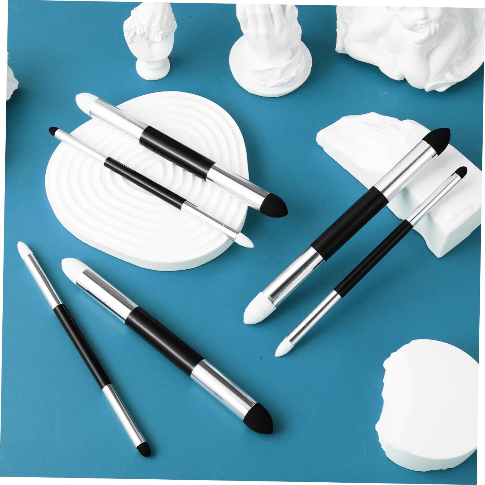 24pezzi Blending Sponge Pen Per Disegno Pennelli Per Sfocatura e Strumenti Per Artisti Classe Confortevoli e Versatili Per Creazioni Artistiche