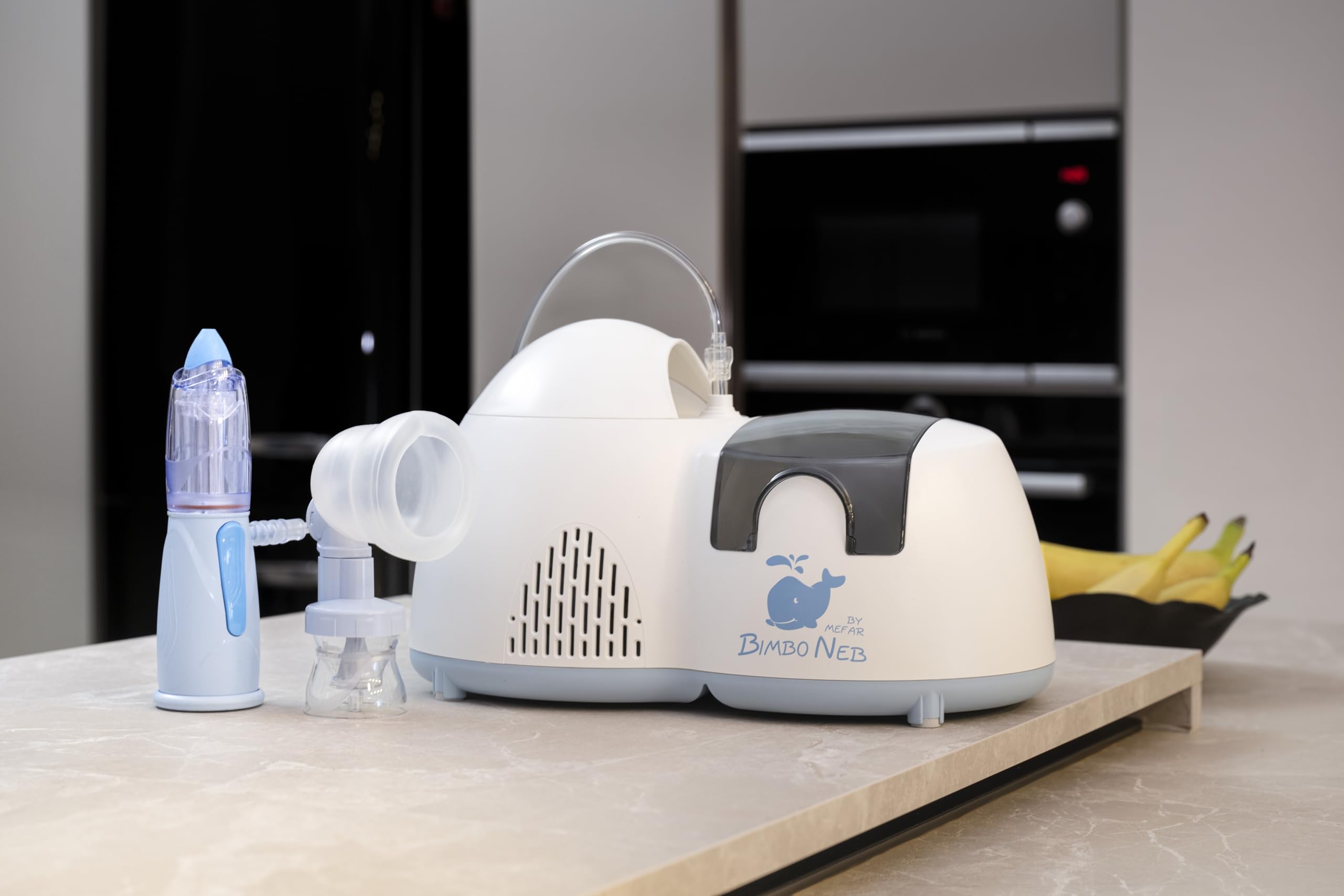 Air Liquide Healthcare, BIMBONEB, Apparecchio per Aerosolterapia per Bambini, Dotato di RINOWASH e PERFECTA, Aerosol per la Terapia Inalatoria, Trattamento Sicuro, Veloce ed Efficace