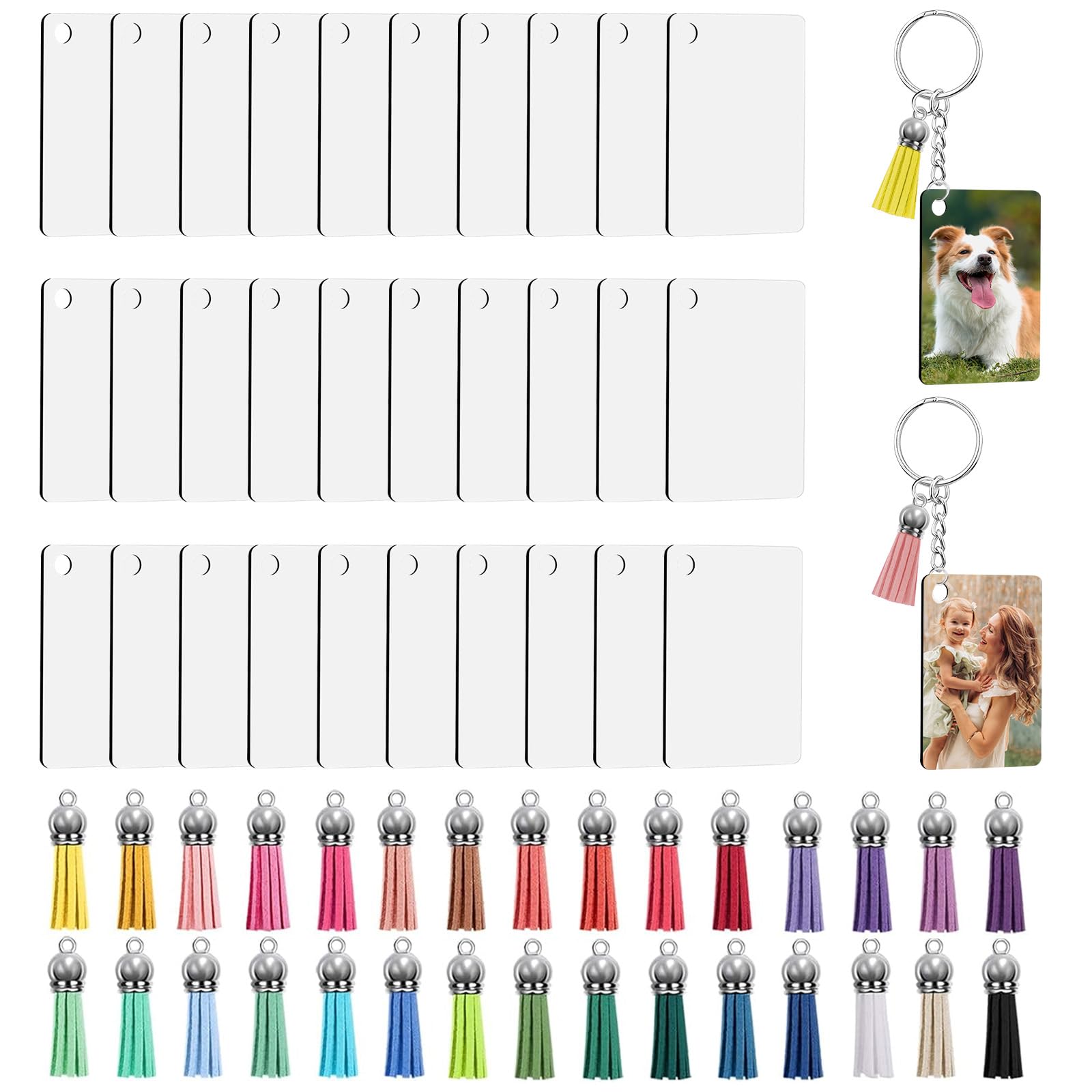 Blanco blauwe keycord met twee bevestigingsclips Blanco blauwe keycord met twee bevestigingsclips