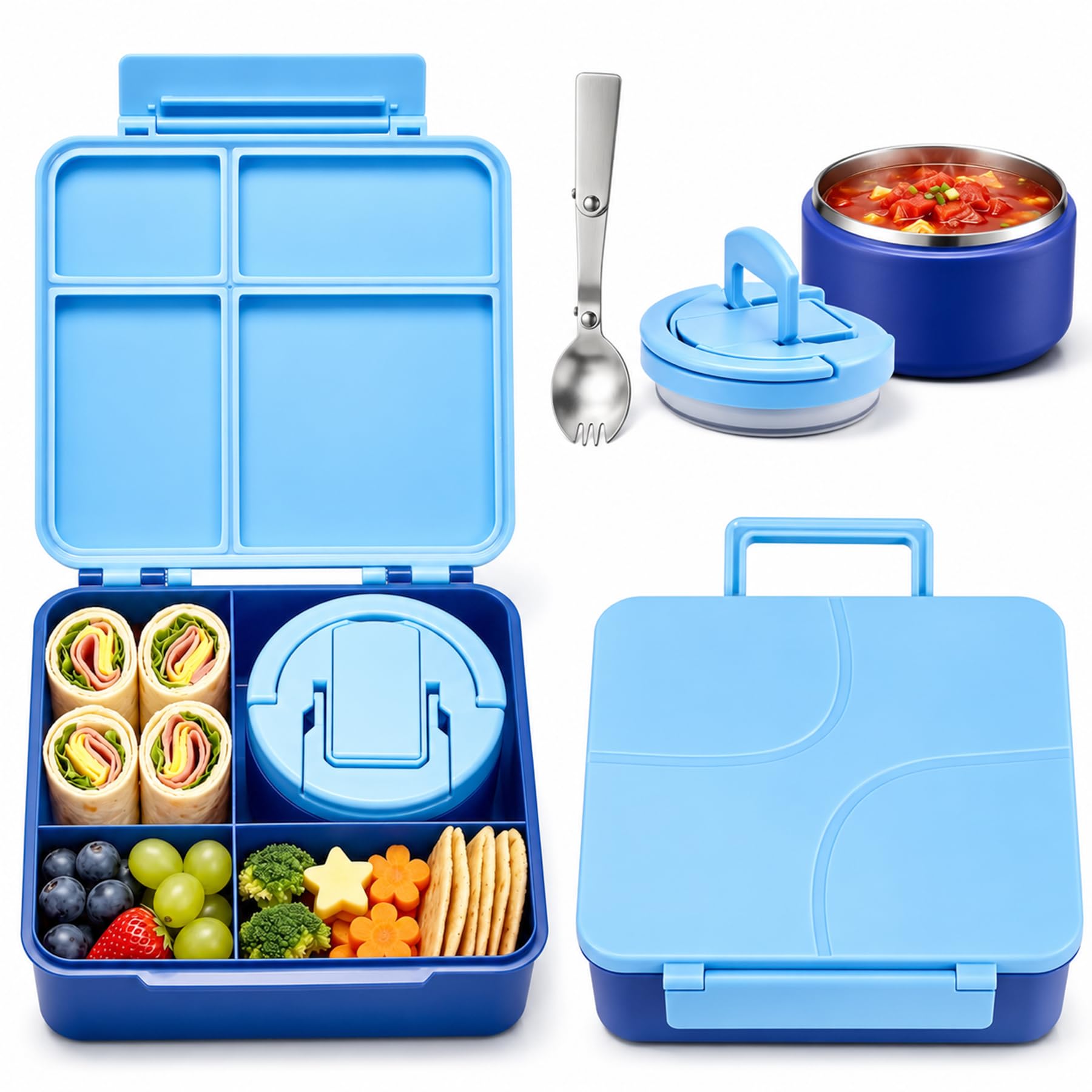 Bento Lunch Box for Kids with 8oz Soup Thermo