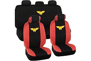 BDK Warner Bros DC Comics Wonder Woman Full 9 Piece Polyester Car Seat Covers