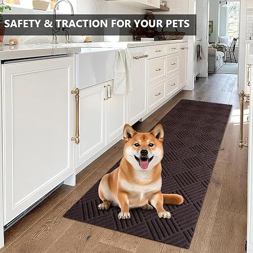 Miniatura 7 de Alfombra de pasillo para interiores y exteriores, tamaños personalizados para cocina, entrada, dormitorio, con respaldo de goma natural