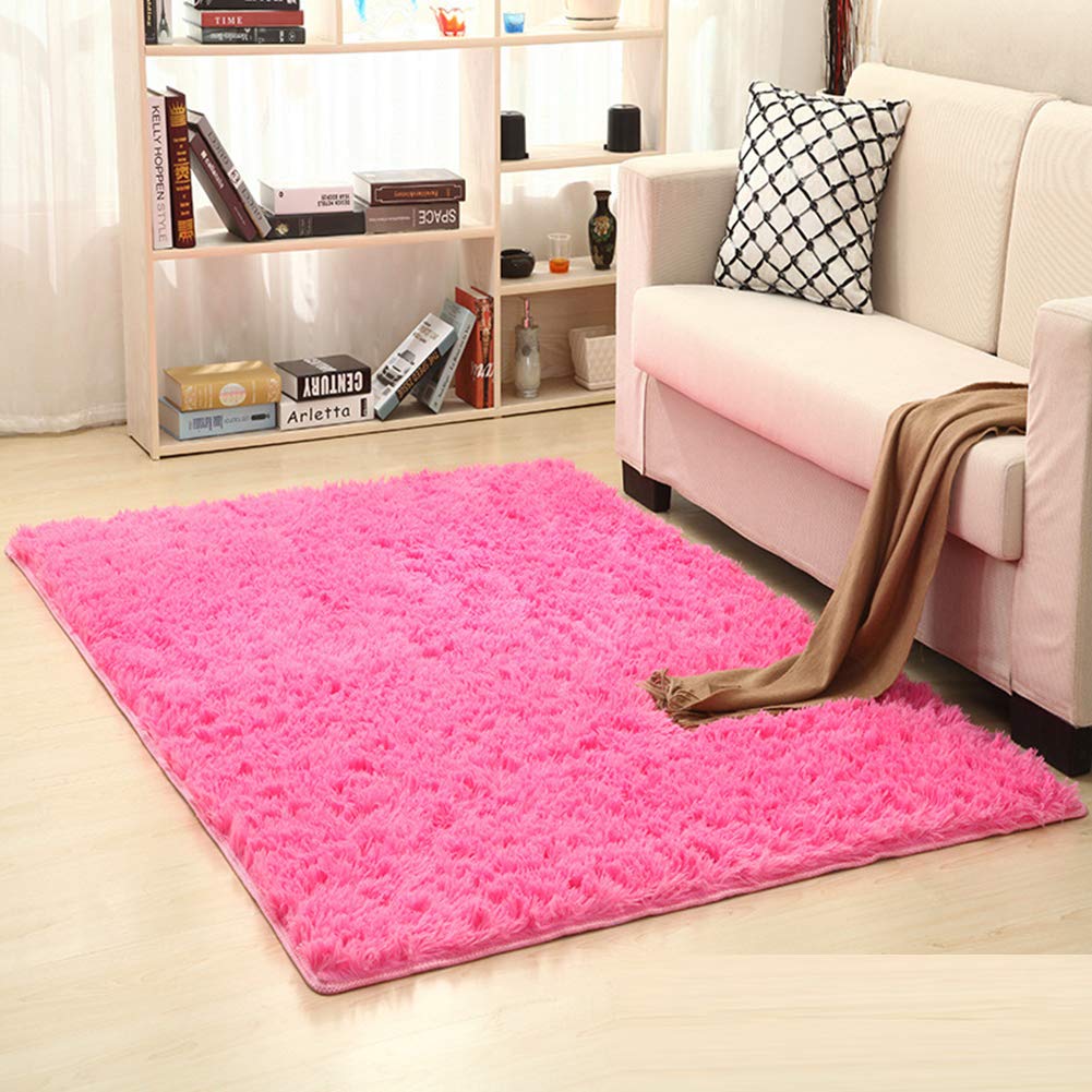 Tapis moelleux beige haute densité 40x60 lavable et ultra doux pour le sol