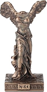 Veronese Design 3 3/8 Inch Winged Nike of Samothrace Resin Greek Figurine Hand Painted Museum Collectible