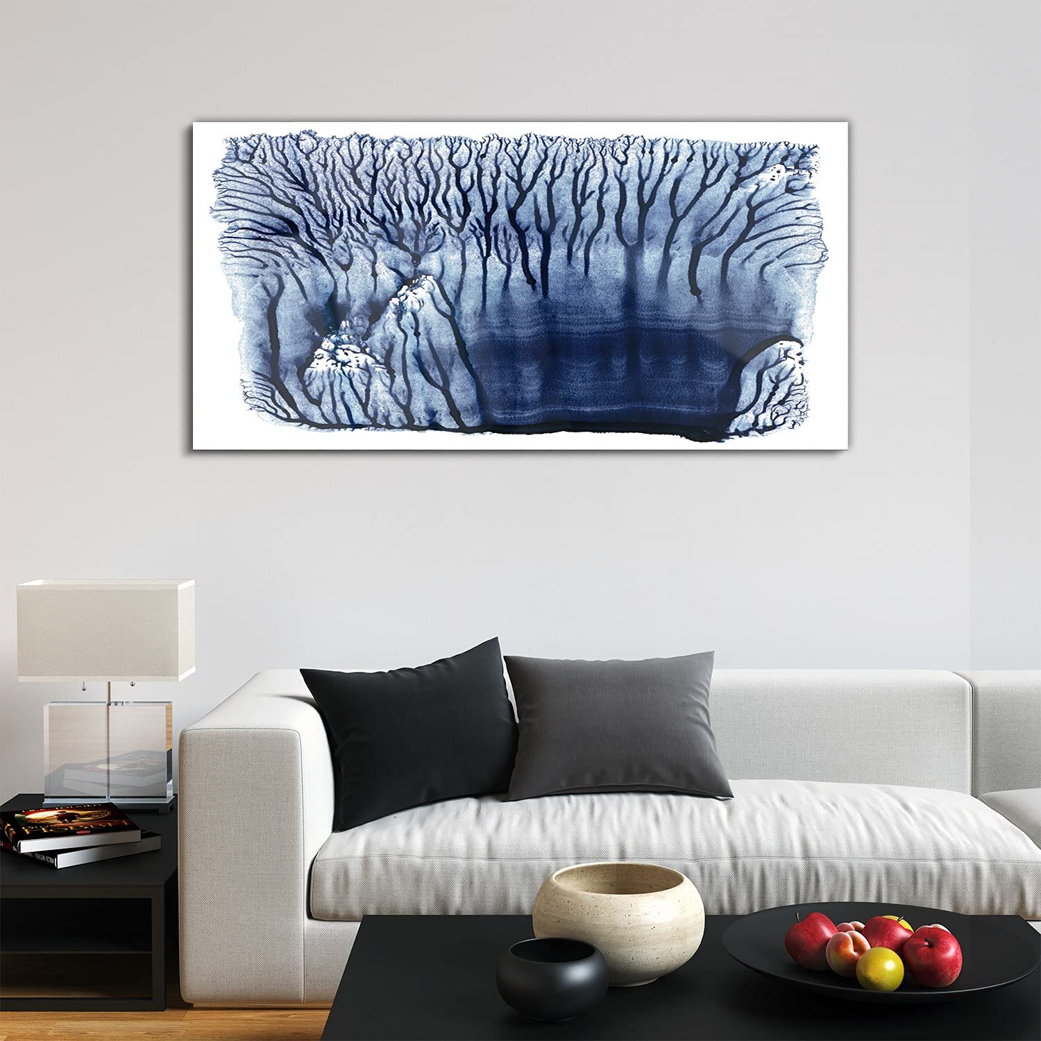Coloray Pintura acrílica Cuadro De Pared 120x60cm Vidrio Acrílico Arte Sala De Estar Mural - Acuarelas de abstracción