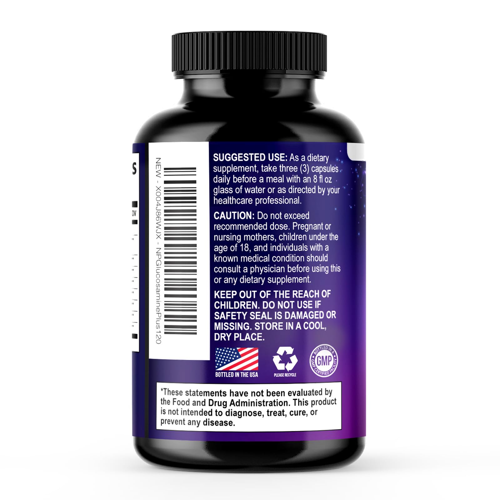 Glucosamine Chondroitin MSM 2100mg - 3X Strength Joint Support Supplement with Turmeric, Glucosamine & Boswellia - Nature's Cartilage, Mobility & Flexibility Support - Bottled in USA - 120 Capsules — Amazon image 8