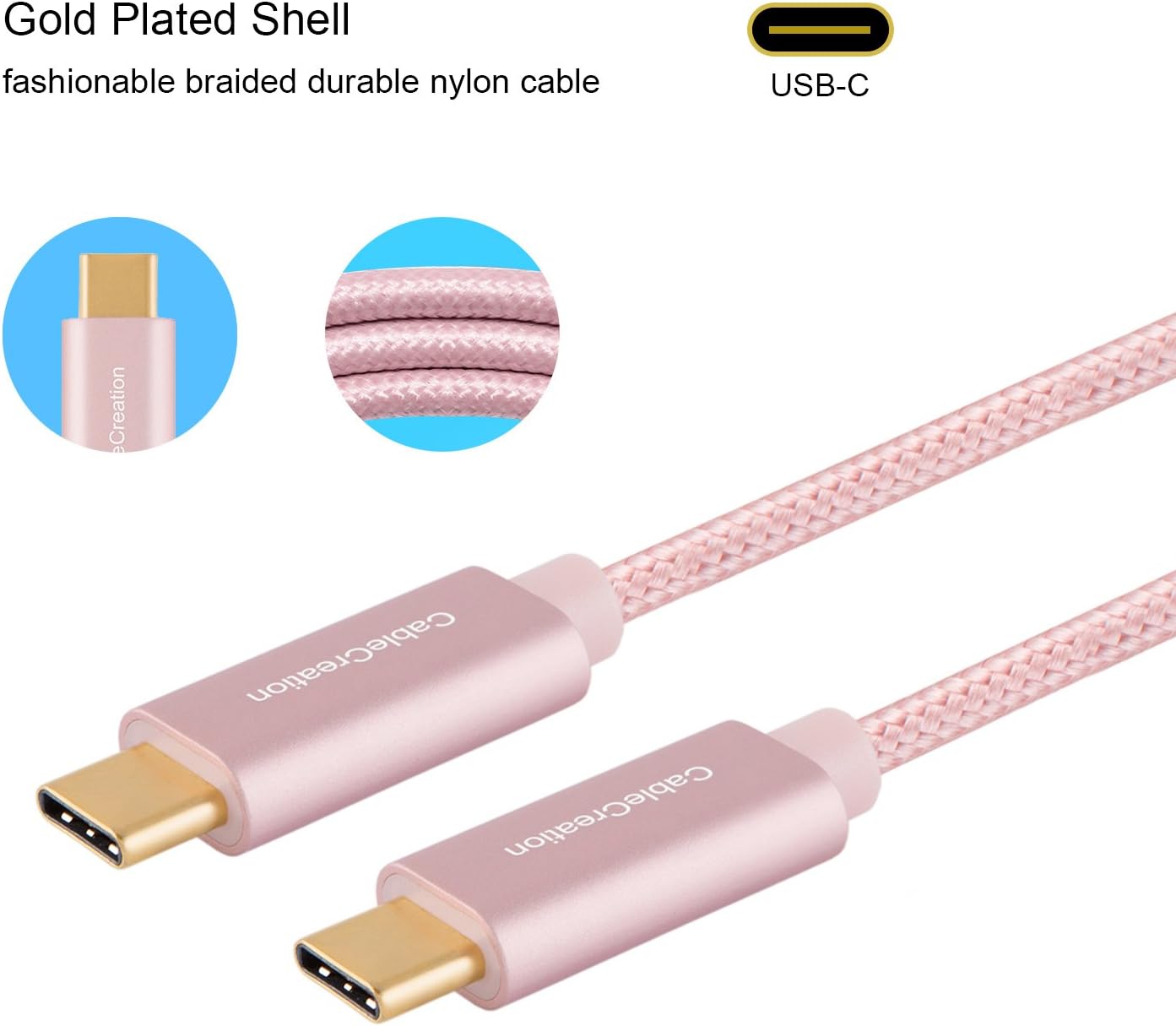 Up To 60% OFF CableCreation USB C Cable 10FT 60W USB C to USB C Fast Charging Cable USB Type-C to C Cable Braided 3A 60W 480Mbps Data for MacBook Pro Air iPad Air Pro S21/S20+/S20 Pixel 4/5 etc. 3m Rose Gold Weekly Top Sale CableCreation USB C Cable 10FT 60W USB C to USB C Fast Charging Cable USB Type-C to C Cable Braided 3A 60W 480Mbps Data for MacBook Pro Air iPad Air Pro S21/S20+/S20 Pixel 4/5 etc. 3m Rose Gold