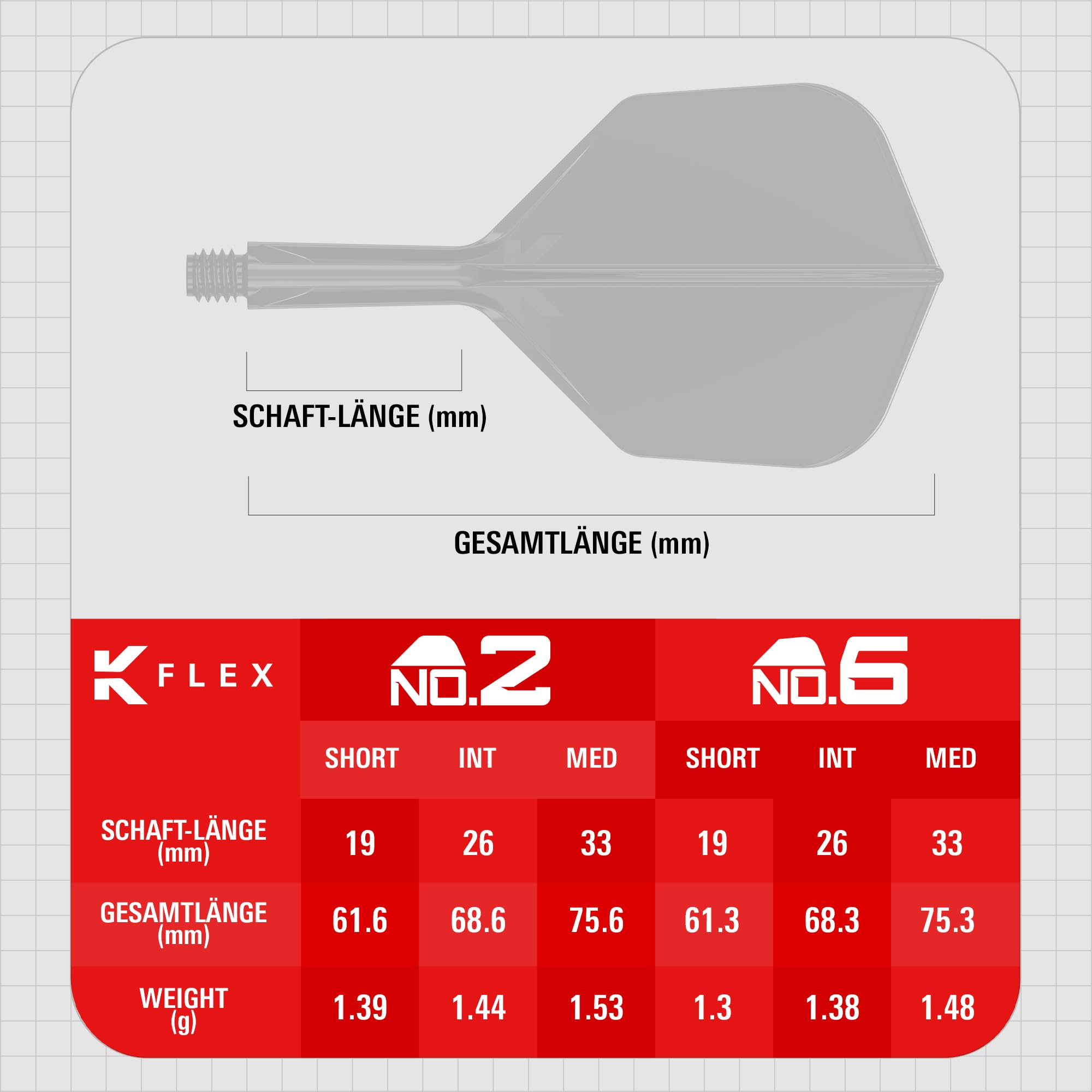 Target Darts K-Flex Game Over, Press Start & You Win No.6 – 3er-Pack integrierte Dartflügel und -schäfte, All-in-One-Formschaftsystem, Short, Intermediate, & Medium Längen, Pro Dart-Zubehör