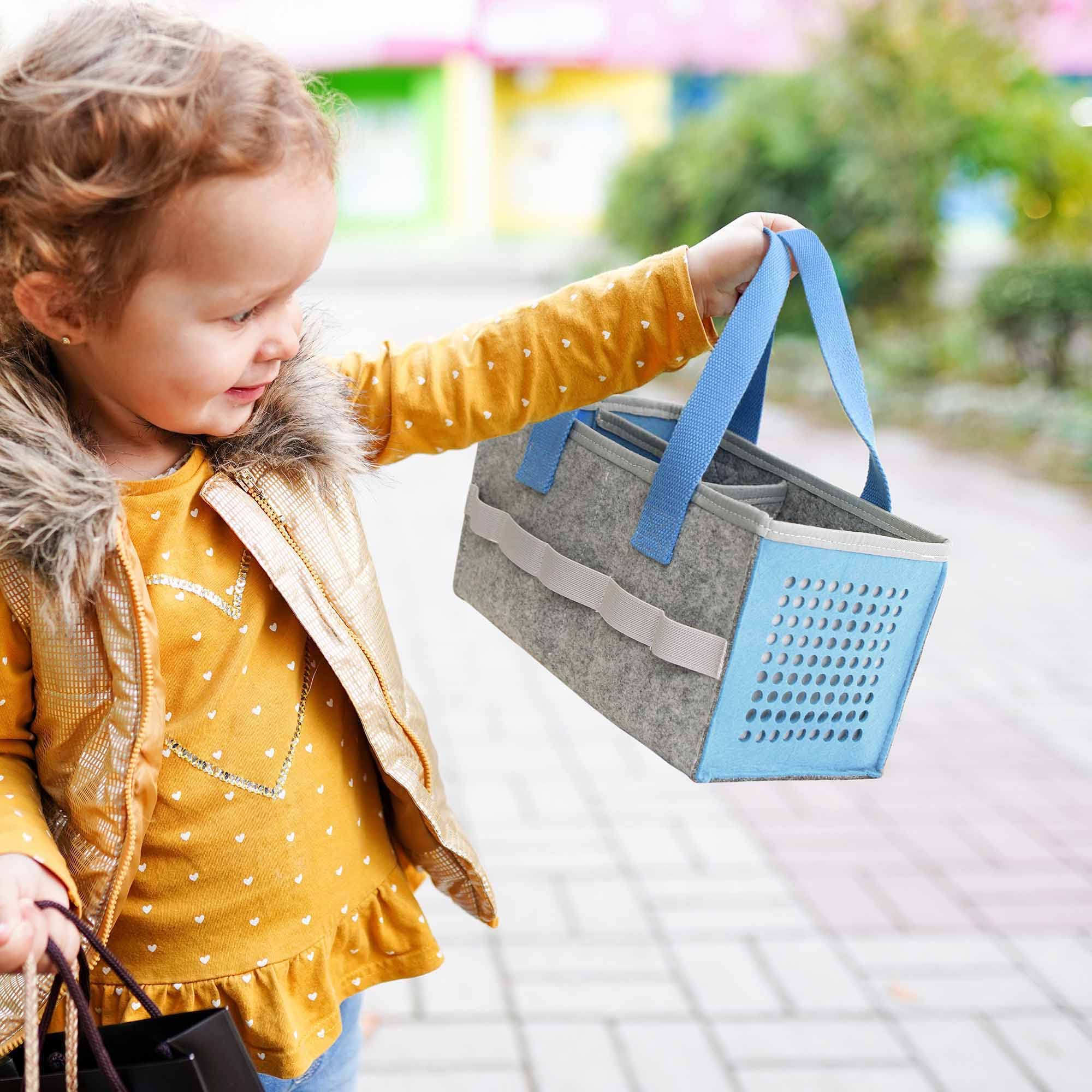 LuckySign Toniebox Sac de transport portable pour figurines et boîtes avec accessoires de rangement - Poids léger et grande capacité - 26 x 14 x 14 cm - Bleu