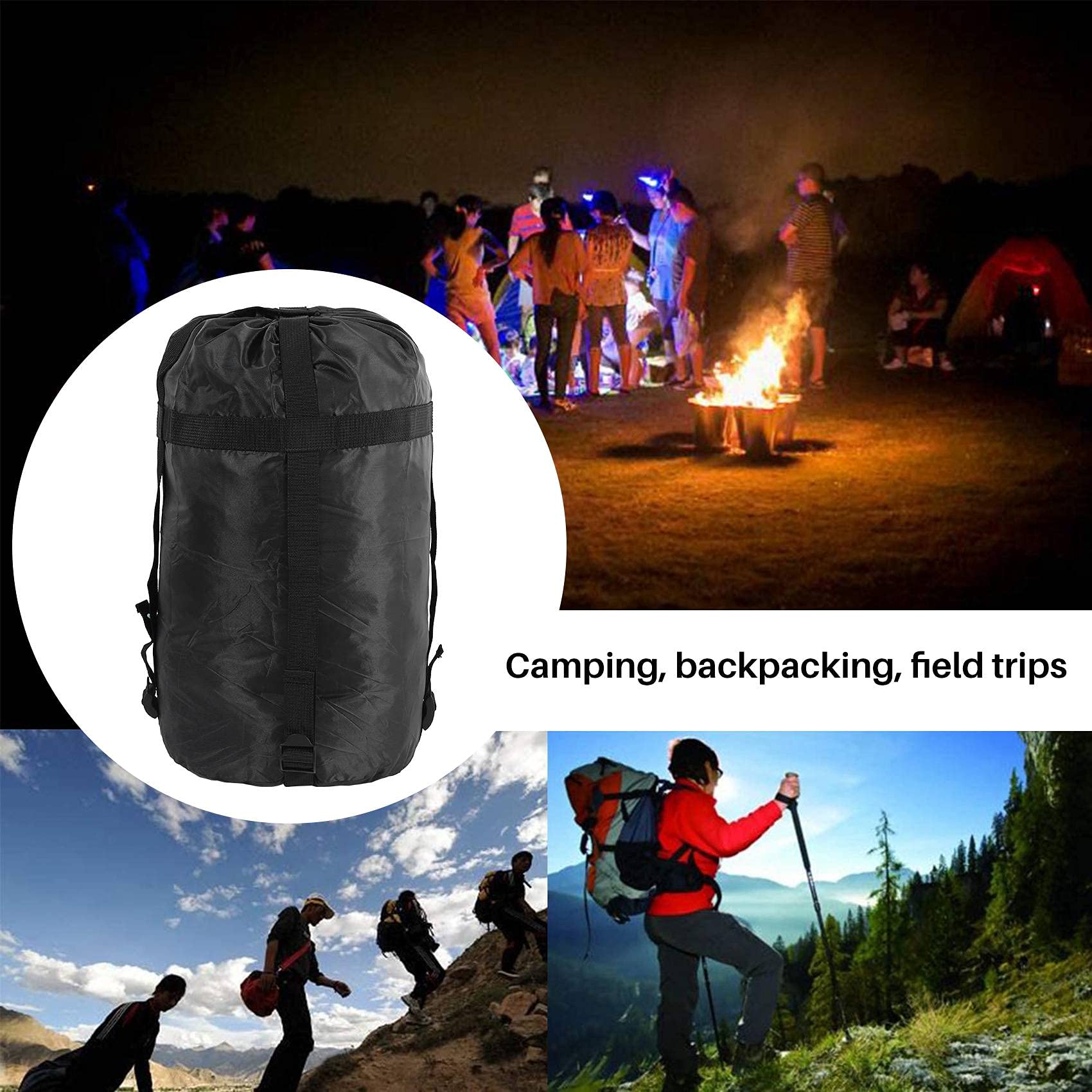 Bolsa de compresión ligera, impermeable, de dormir, bolsa de almacenamiento para camping, senderismo, viajes y actividades al aire libre