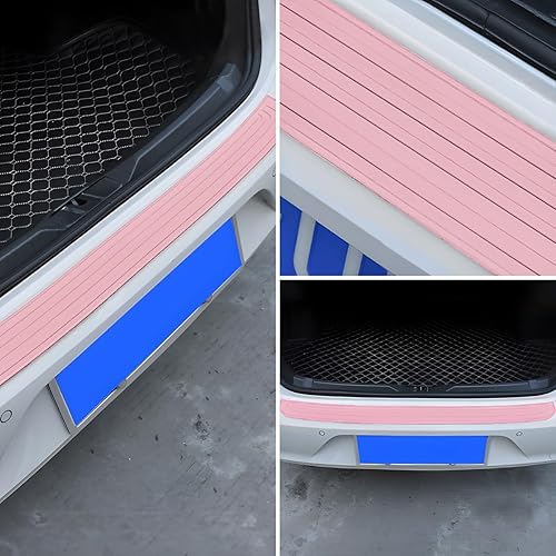 Miniatura 6 de Protector de parachoques trasero de automóvil, protector de goma antiarañazos para umbral de puerta de maletero y maletero, tira de protección