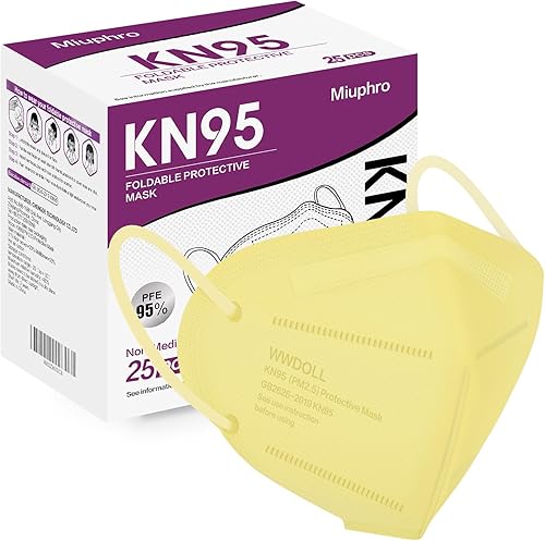 Miniatura 8 de Mascarilla desechable KN95 paquete de 25 unidades mascarillas de seguridad transpirables de 5 capas contra PM25 máscara de protección respiratoria